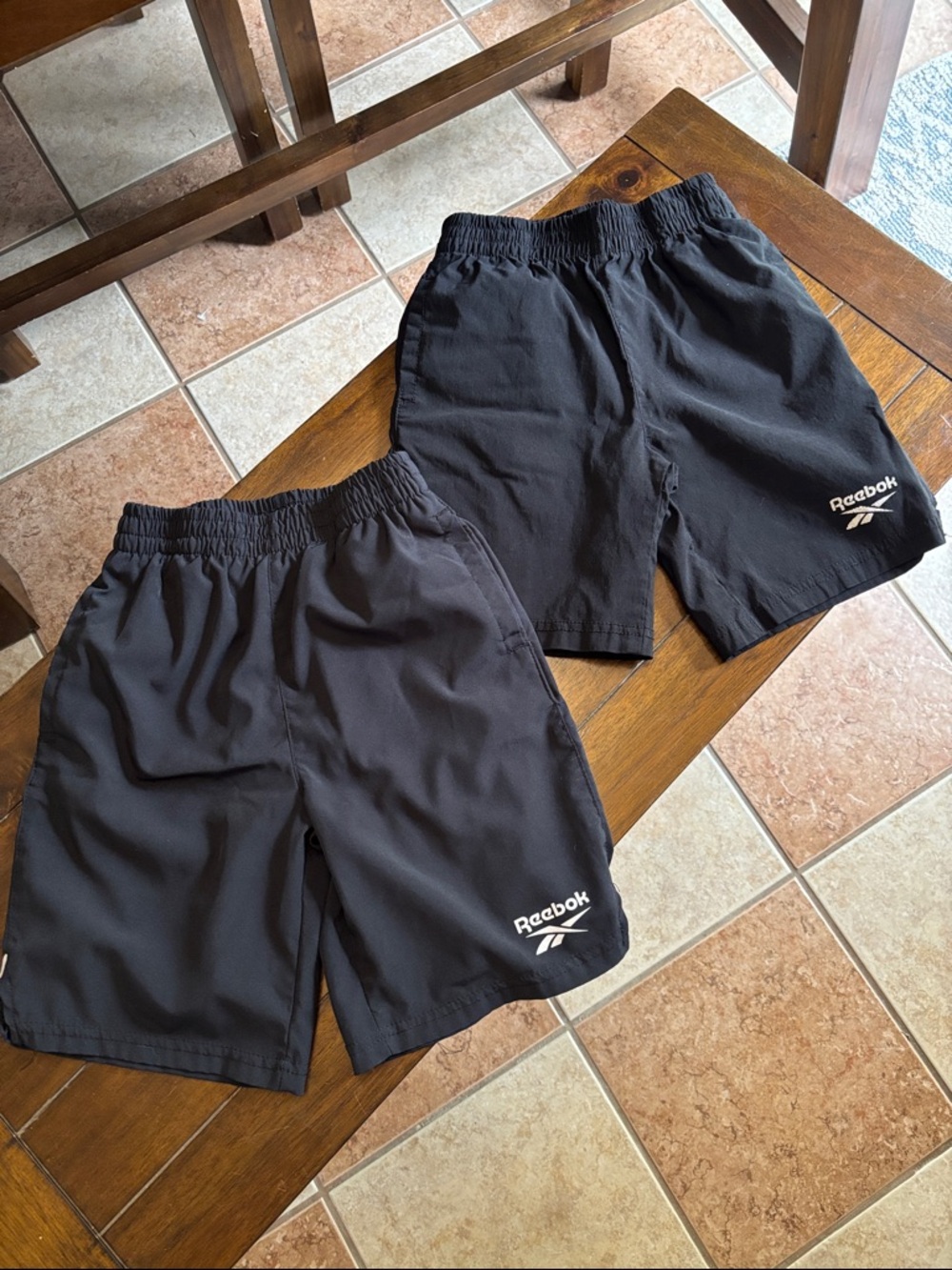 Reebok Black Boy’s Athletic Shorts with Logo
